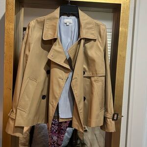 Ann Taylor loft cropped trenchcoat